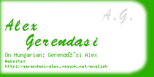 alex gerendasi business card